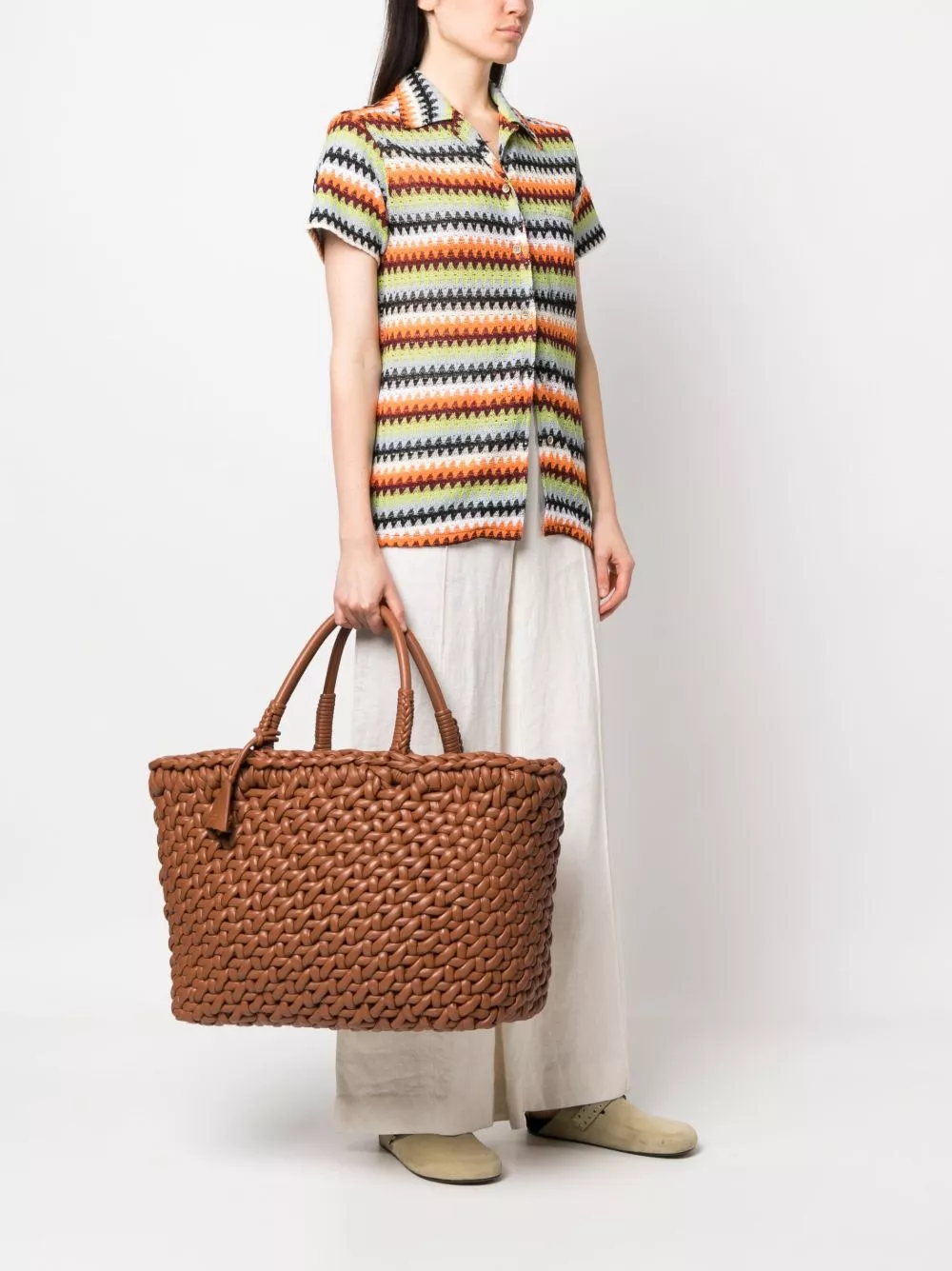 Affordable Alanui interwoven-design leather tote bag Women 0114