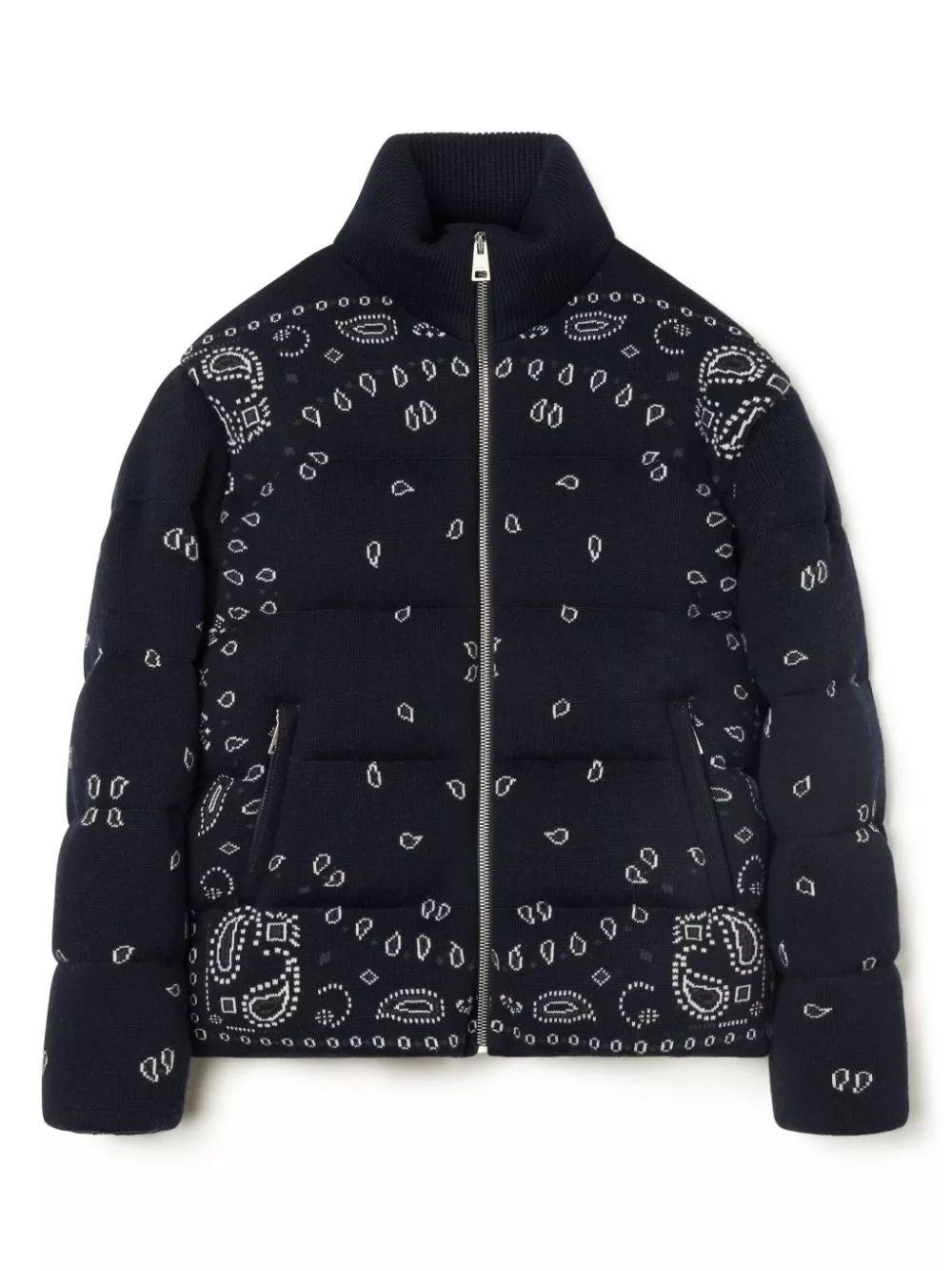 Affordable Alanui Bandana jacquard puffer jacket Men 0113