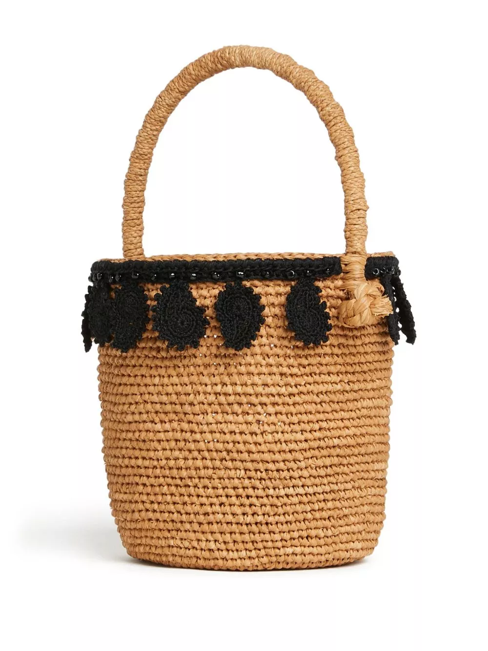 Affordable Alanui paisley-applique raffia basket bag Women 0117