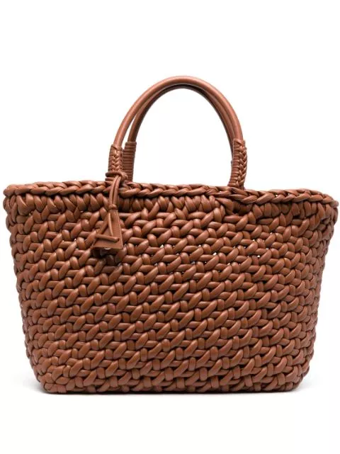 Alanui interwoven-design leather tote bag Women 0114