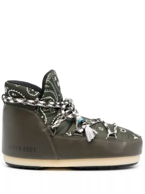 Alanui x Moon boot bandana-print snow boots Women 0113