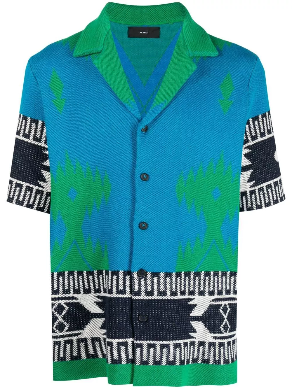 Alanui patterned intarsia-knit shirt Men 0113