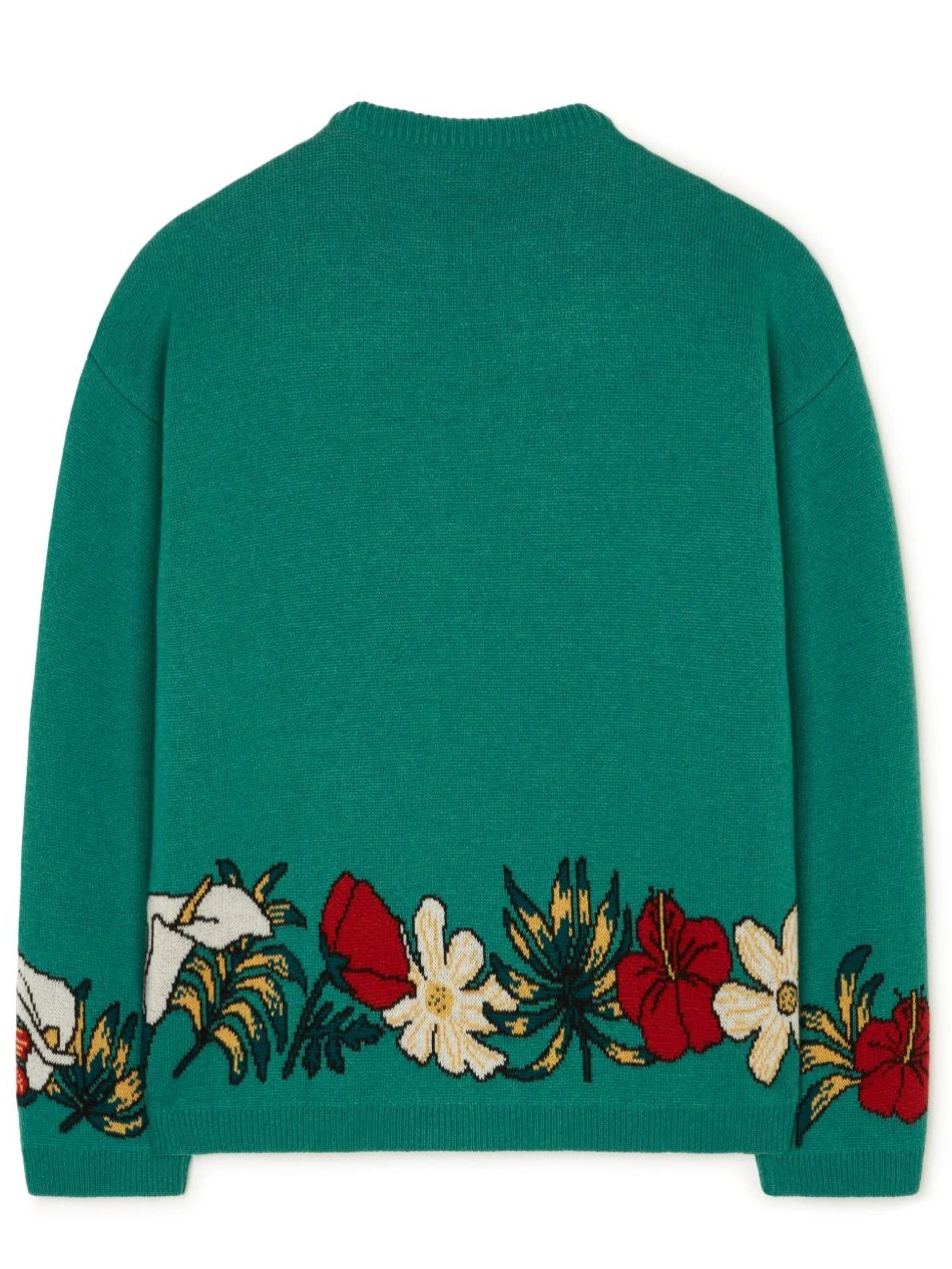 Cheap jumper intarsia-knit floral Alanui cashmere Women 0224