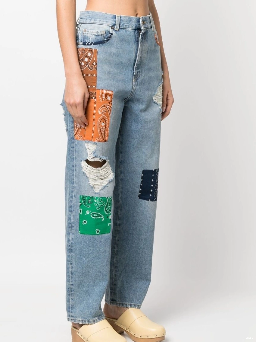 Affordable California patchwork-detailing Alanui jeans Women 0227