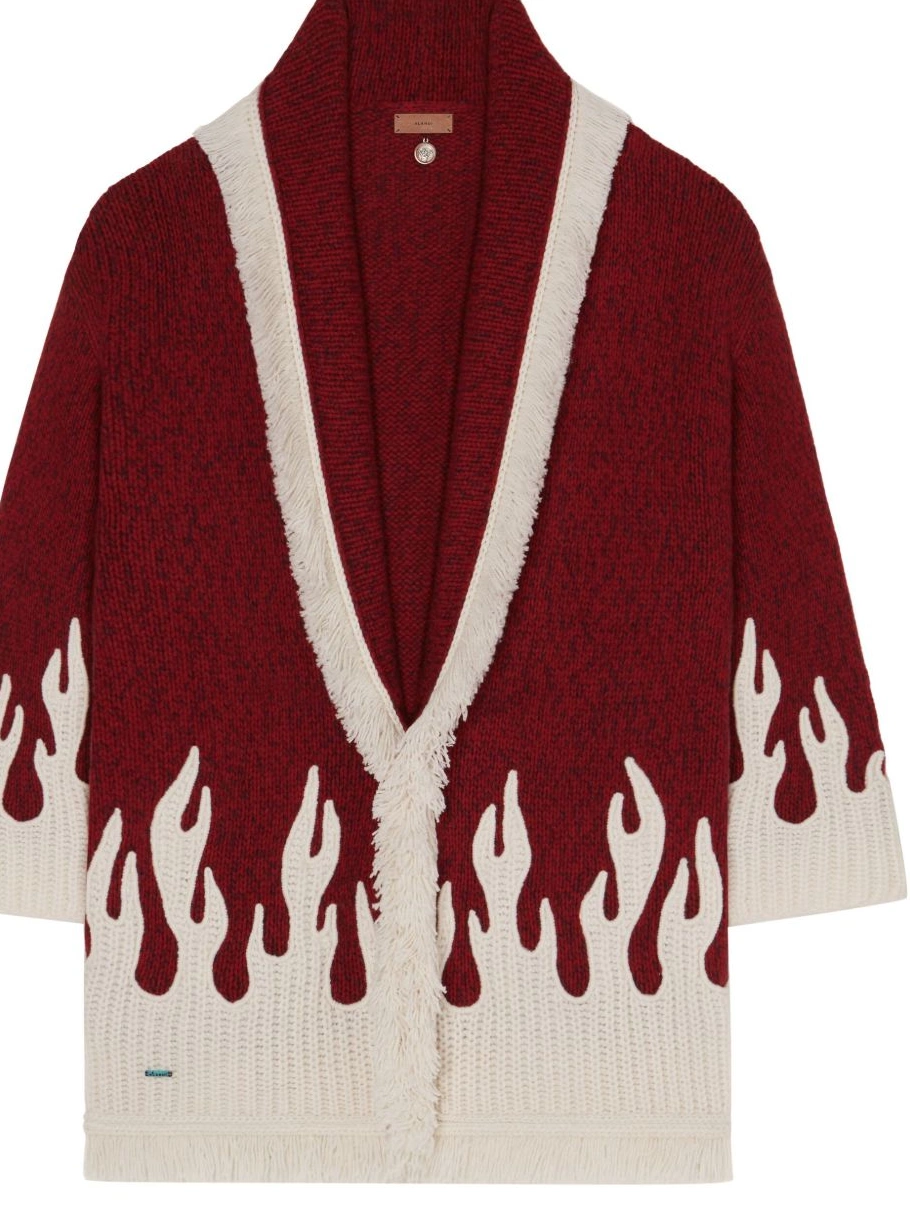 Affordable flame-motif Women Alanui cardigan wool-blend 0228