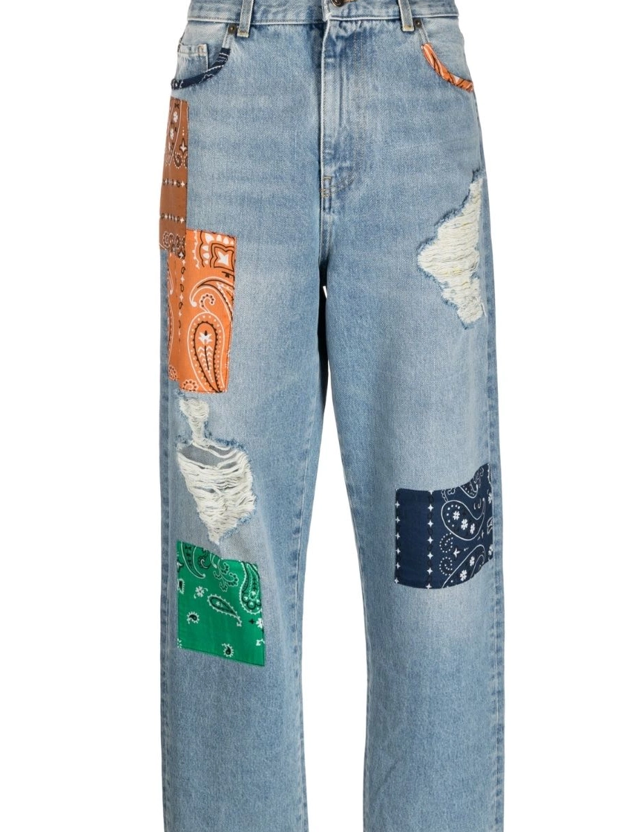 Affordable California patchwork-detailing Alanui jeans Women 0215